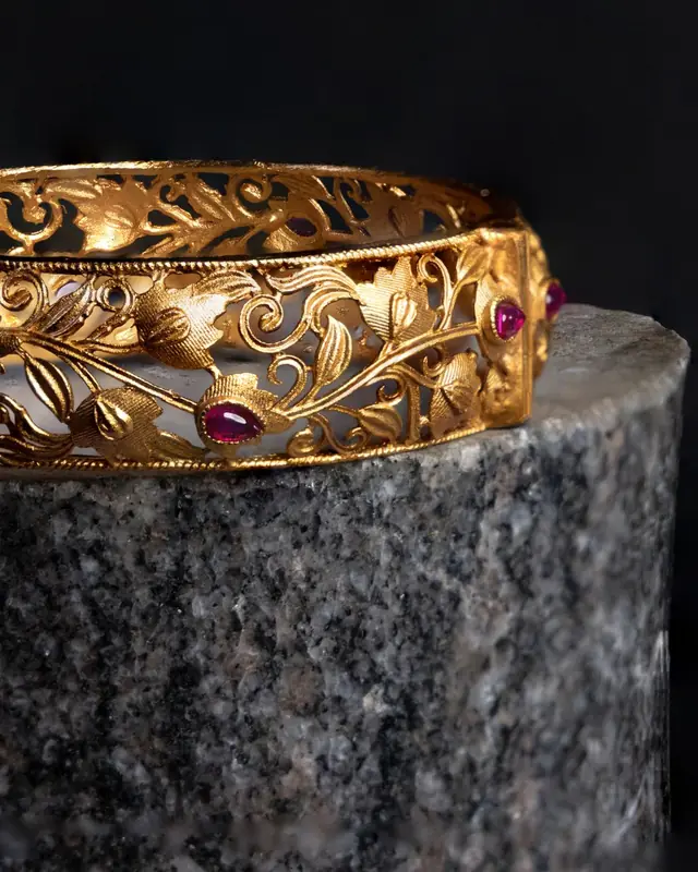 Gold filigree cuff